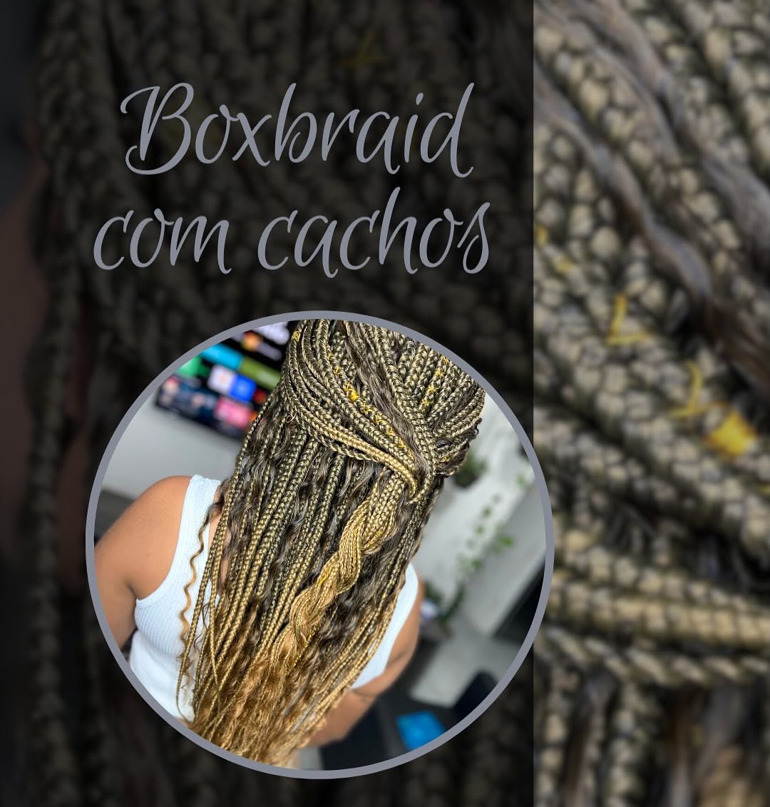 Box Braid com Cachos